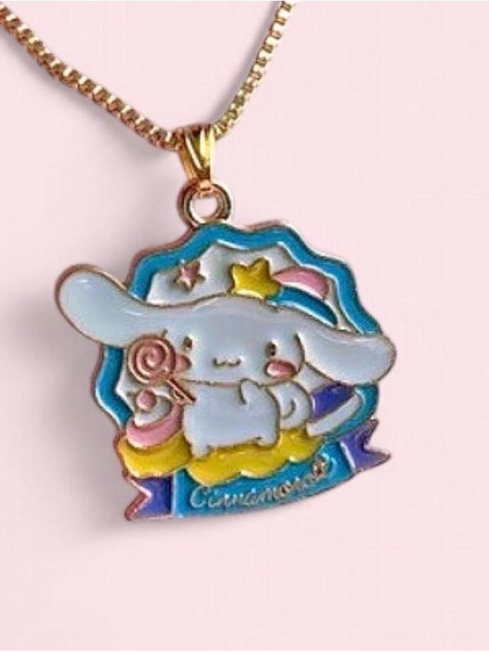 Cinnamoroll Gold-toned Pendant with Necklace NWT
